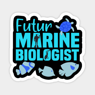 Futur Marine Biologist Biology Fathers Day Gift Funny Retro Vintage Magnet