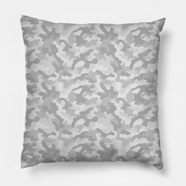 Grey Camouflage Pattern Pillow by Ayoub14