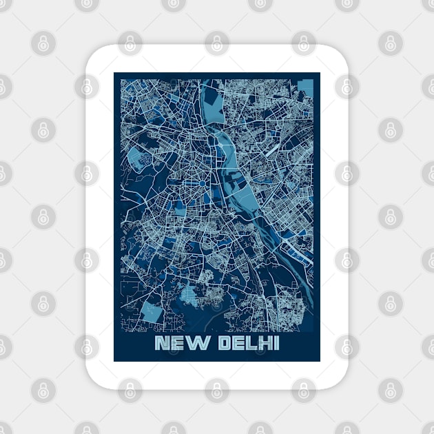 New Delhi - India Peace City Map Magnet by tienstencil