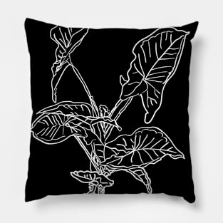 White plant in black Pillow