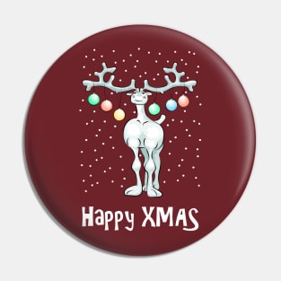 Happy XMAS reindeer Pin