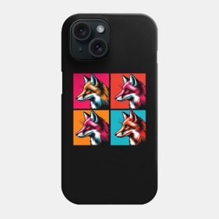 Vivid Vulpine Vision: Pop Art Fox Phone Case