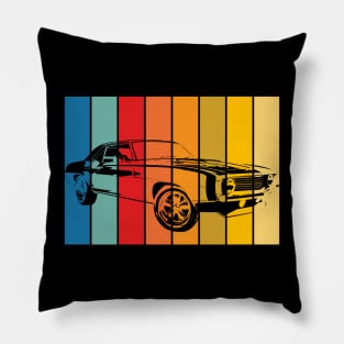 Vintage color car Pillow