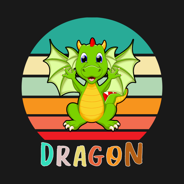 Vintage Retro Dragon by adrinalanmaji