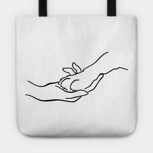 Dog Love Pet Hand Together Best Friend Forever True Friendship Tote