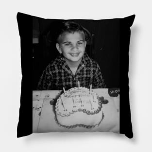 Happy Birthday B&W Vintage Pillow