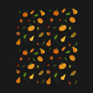 Cute orange autumn/Fall pattern T-Shirt