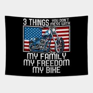 Motorcycle Biker American Way Tapestry