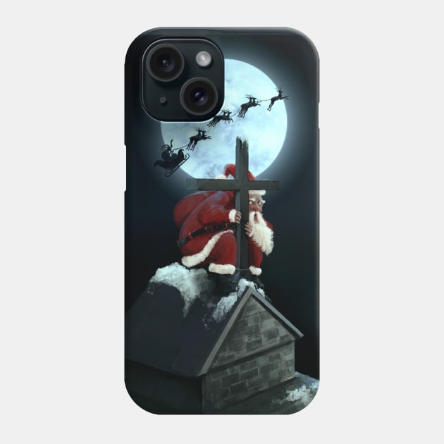 Santas stolen Christmas Phone Case by SanskaransART