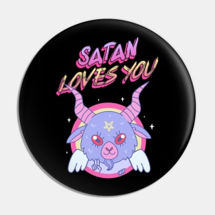 Satan Loves You Pin