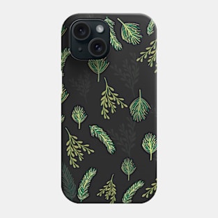 Red Festive Leaf Design for Christmas and Seasonal Holidays Phone Case