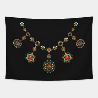 Ethnic Necklace ( Gold Jewelry ) Tapestry