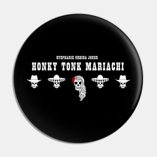 Honky Tonk Mariachi Skulls Pin