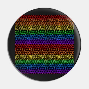 Pride Flag Rainbow Chainmail Print Pin