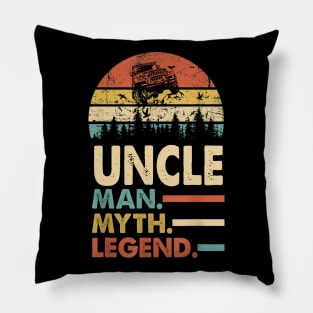 Uncle Man Myth Legend Vintage Jeep For Mens Papa Father's Day Jeep gift Pillow