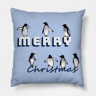 Merry Christmas from the penguins I Pillow