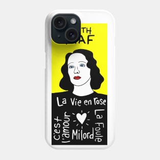 Edith Piaf pop folk art Phone Case