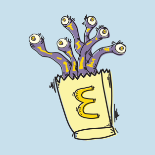 Fries Monster illustration in Weirdtual Reality T-Shirt