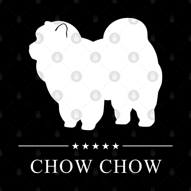 Chow Chow Dog White Silhouette by millersye