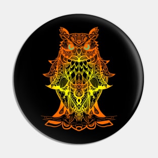 Best T-shirt is great for owl fans, Fire Mandala Owl art T-shirt T-Shirt Pin