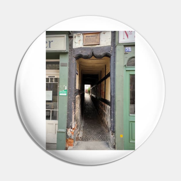 Alley through half-timbered house Pin by Gourmetkater