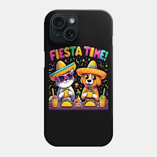 funny cat dog taco Time Cinco de mayo Phone Case