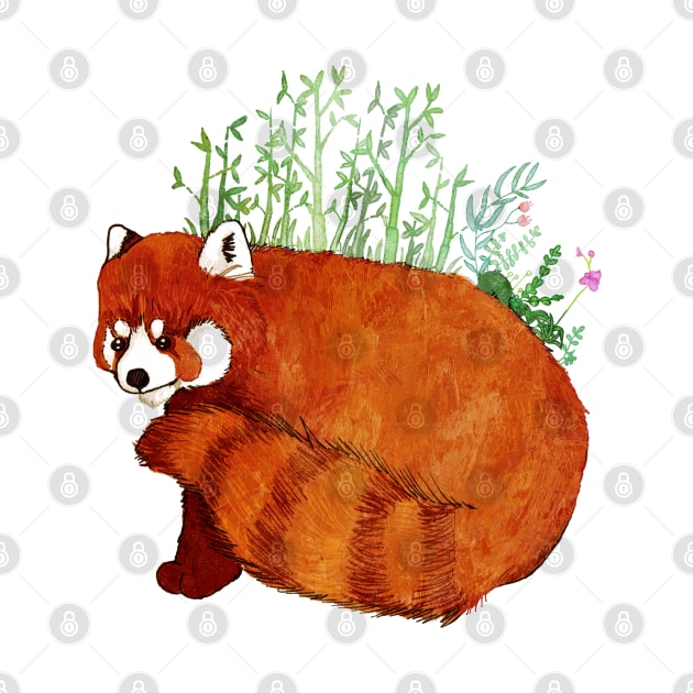 Red Panda by KatherineBlowerDesigns