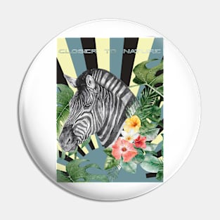 Zebra retro Pin