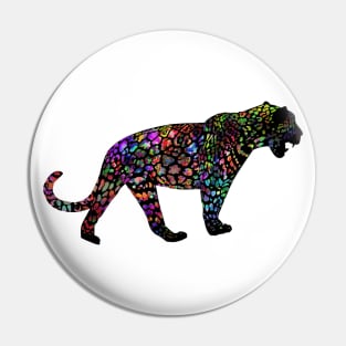 colorful leopard Pin