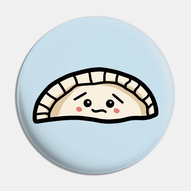 Worried Empanada Kawaii Dumpling Pin by Chigurena