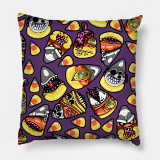 Carnivorous Candy Corn Pillow