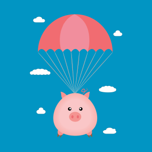 Baby Pig in a Parachute T-Shirt