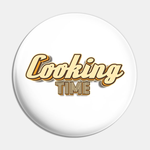 Cooking Time typography Pin by KondeHipe