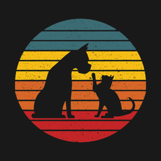 Dog Cat Relationship vintage T-Shirt