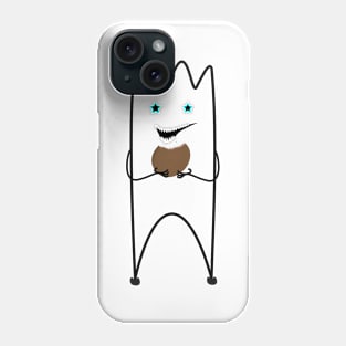 Beautiful flork eat the bread Phone Case