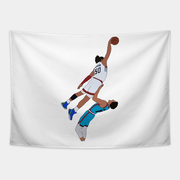 Aaron Gordon Poster Dunk Tapestry by whelmd