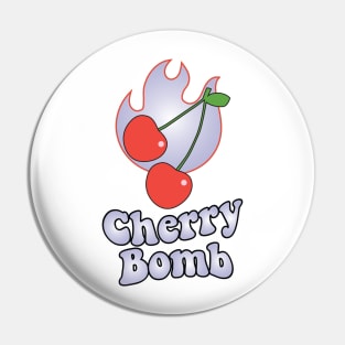 Cherry Bomb and Light Purple Lilac Flaming Design Pin