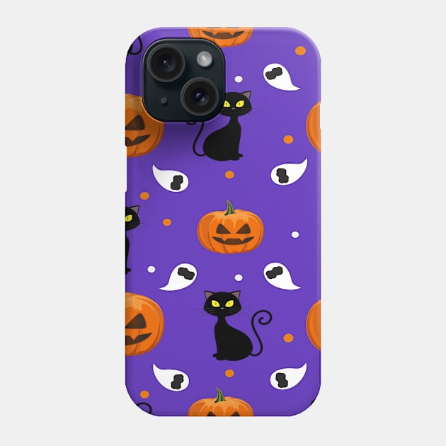 Halloween Pattern Phone Case by DragonTees