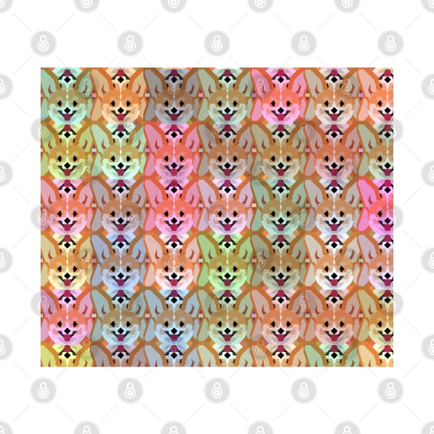 Multicolor Cardigan Corgi Face Pattern - version one by wagnerps