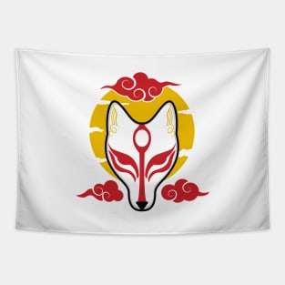 Japanese kitsune mask Tapestry