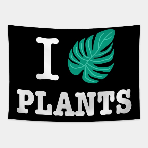 I Love Plants - Monstera Plant Tapestry by Plantitas