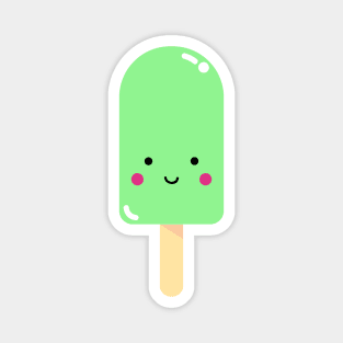 Green Kawaii Ice Pop Magnet