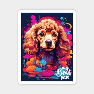 My Best Paw Poodles Graffiti Magnet