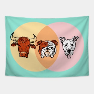 Bulldog venn Tapestry