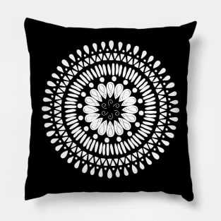 White Mandala Pillow