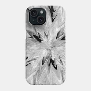 Gray Marble Floral Fluid Pour Phone Case