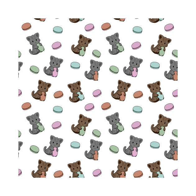 Macaron Cat Pattern by BiscuitSnack