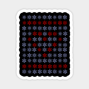 Merry Christmas Snow / snowflakes pattern Magnet