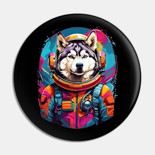 Space Husky Astronaut Pin