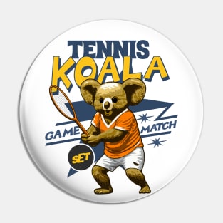 Tennis Koala bear game set match Pin